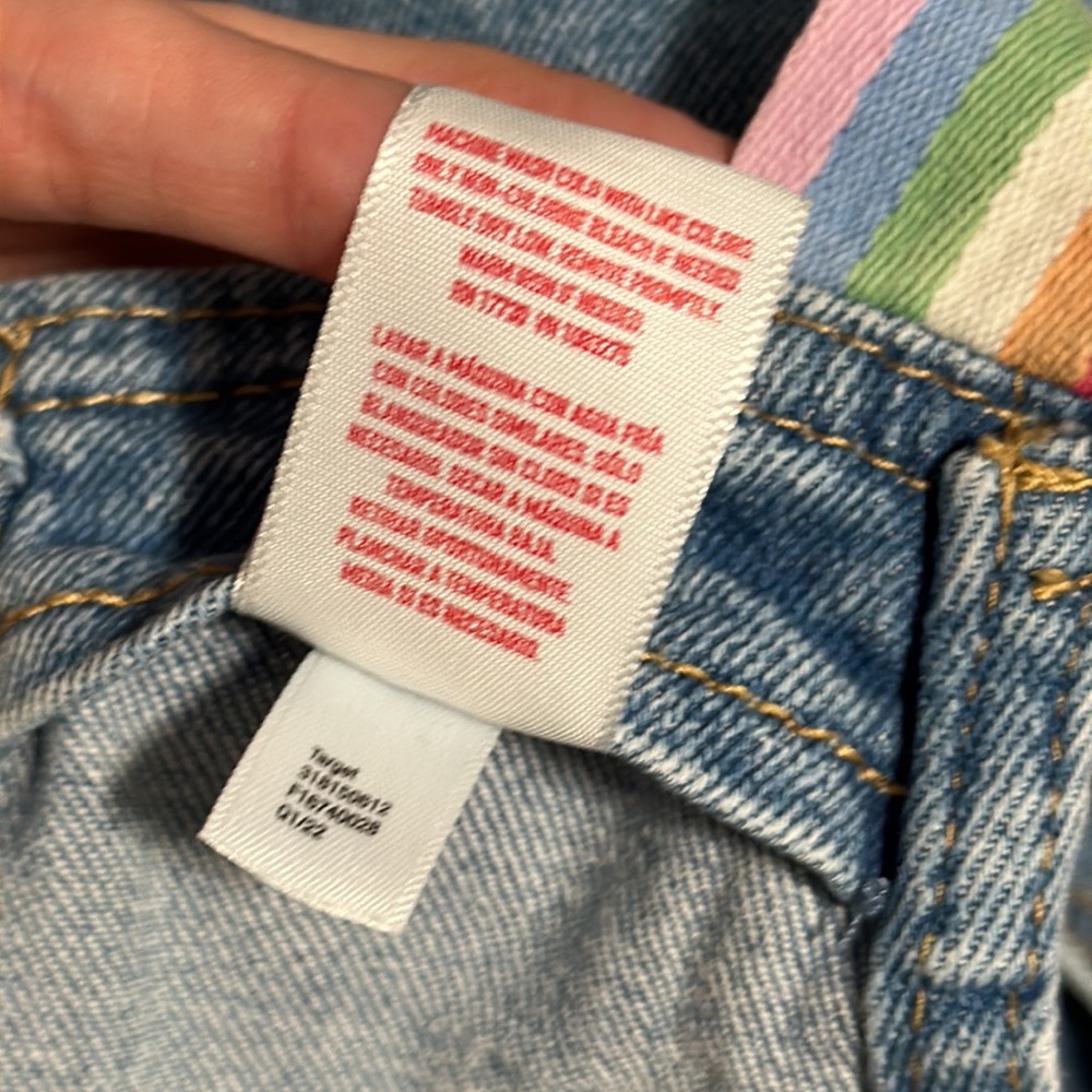 Pastel Rainbow Denim Oversized "Queen" Over-Alls - Picture 13 of 13